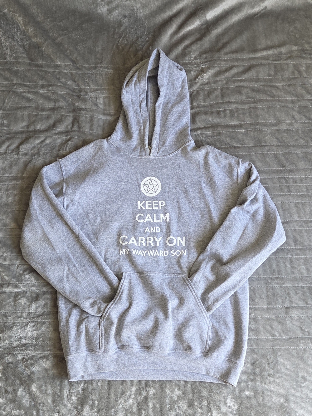 Gildan Gray Supernatural Graphic Hoodie